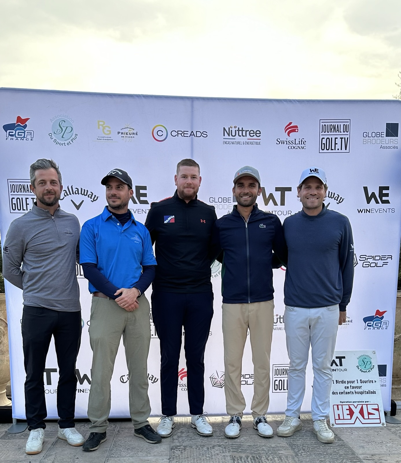 Hugo Legeay avec d'autres joueurs, PGA France